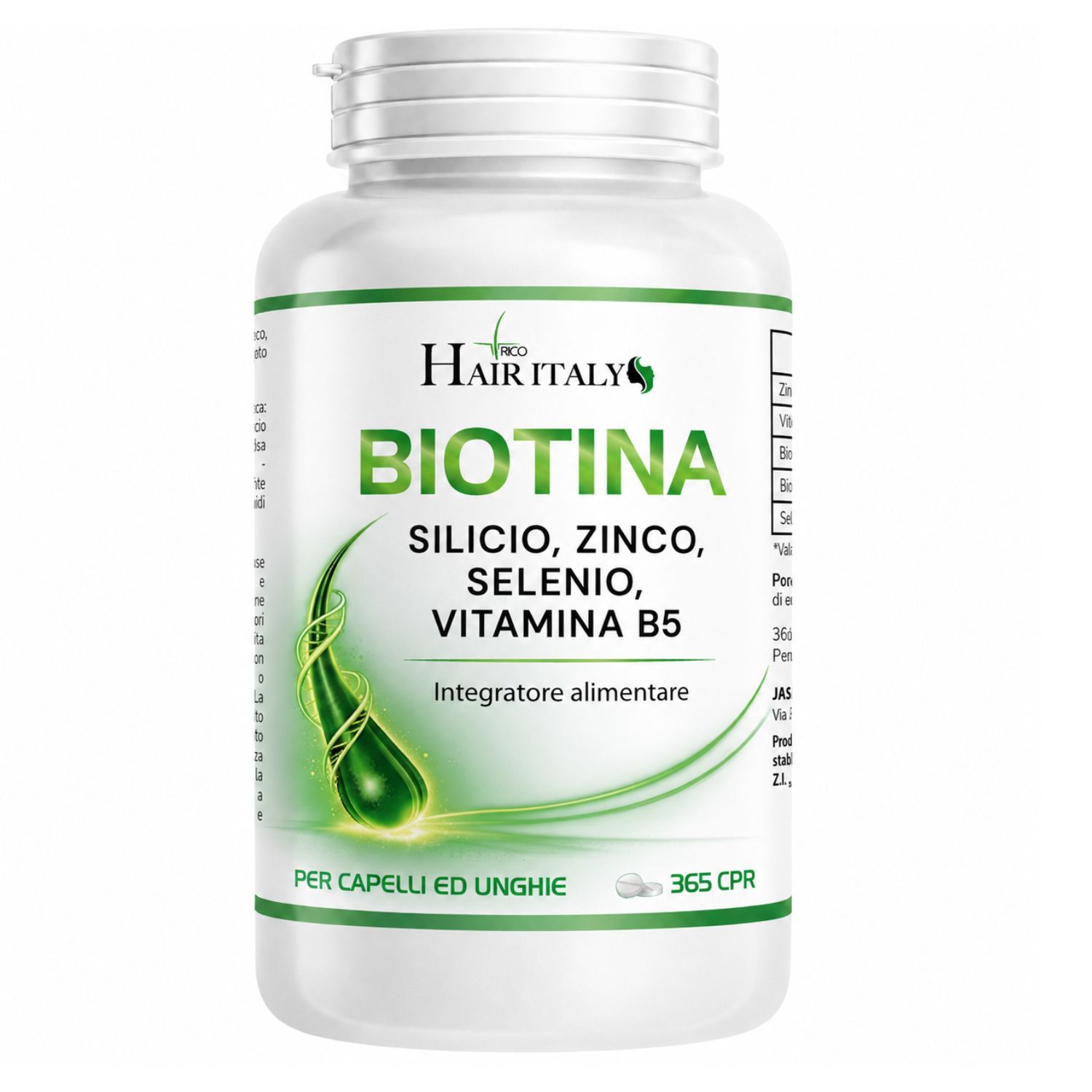 TRICO HAIR ITALY BIOTINA Integratore Alimentare Capelli e Unghie compresse Silicio Zinco Selenio B5