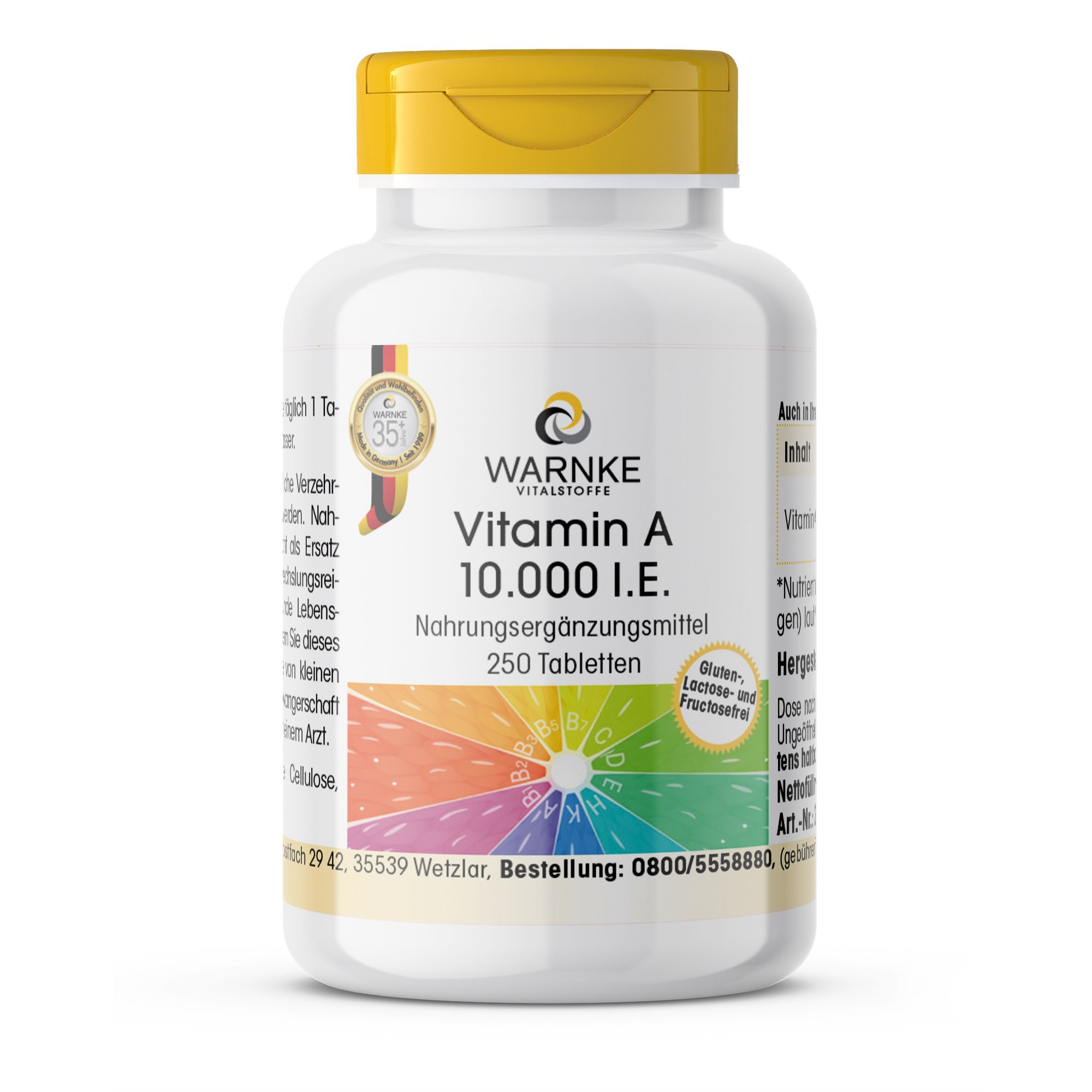 Warnke Vitalstoffe | Vitamin A 10.000 I.e. 250 St
