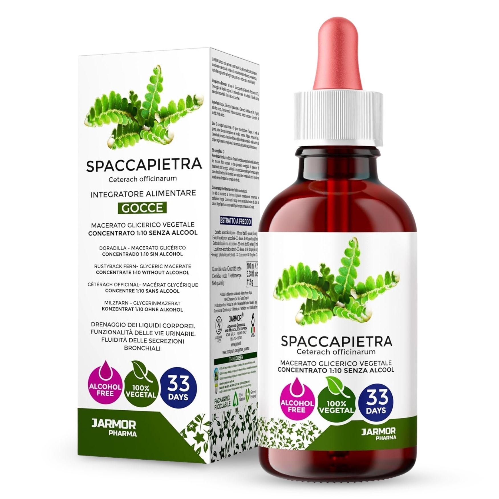 Spaccapietra Gocce 100ml | Calcoli Renali Drenaggio Liquidi e Vie Urinarie Senza Alcol