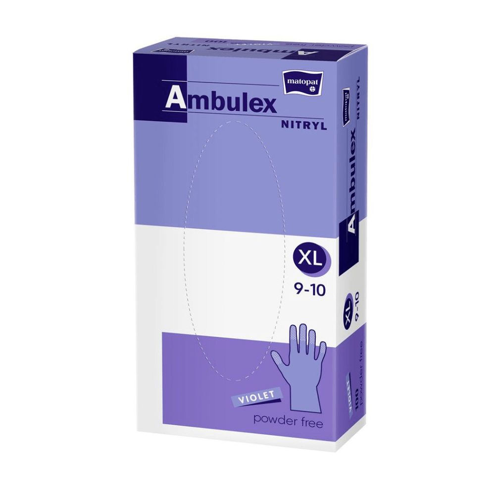 Ambulex Nitril violett 100 St Handschuhe