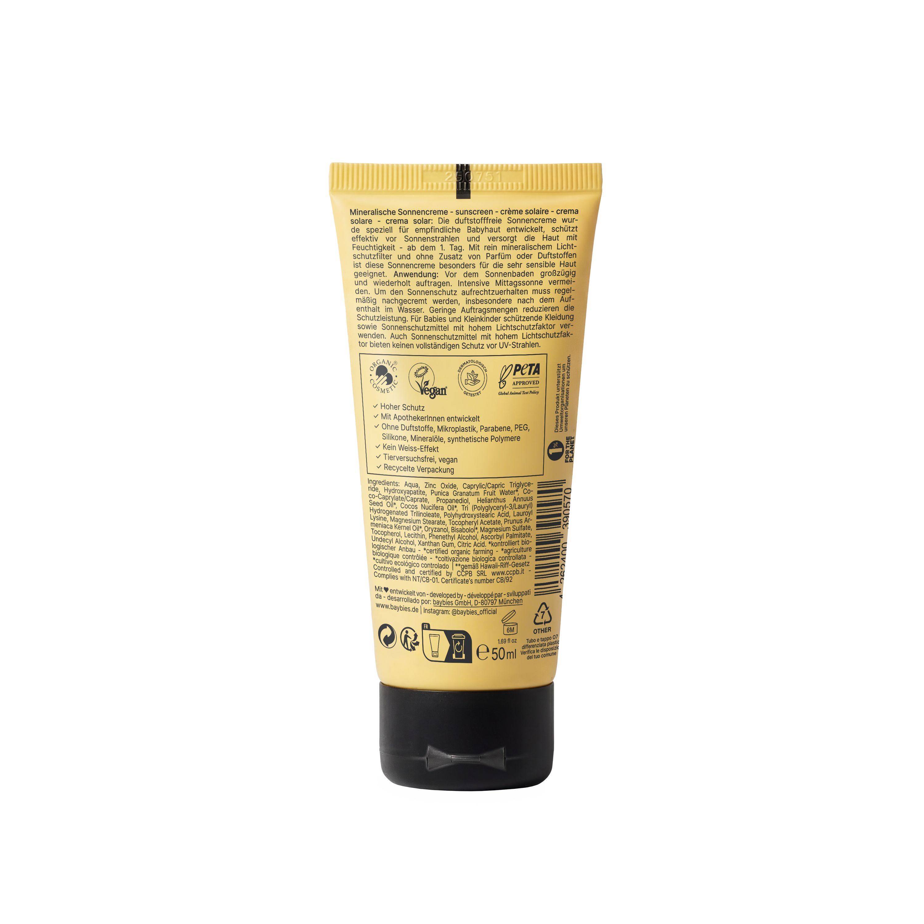 baybies Mineralische Sonnencreme LSF 50