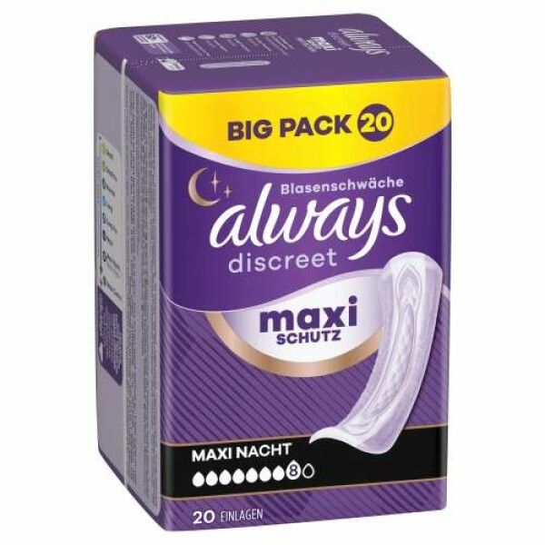 Always Multipack Discreet Inkontinenz-Einlagen Maxi