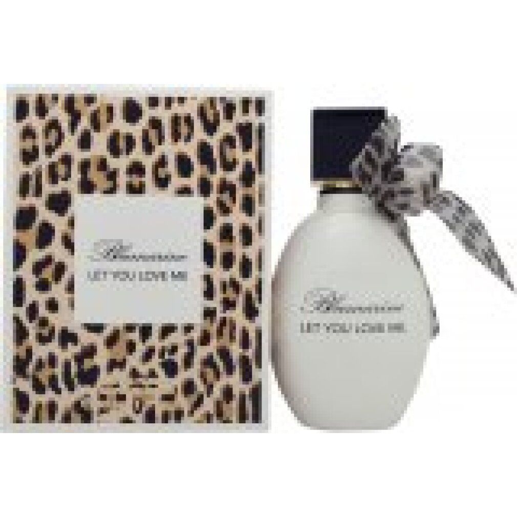 Weißer Flakon und Schachtel mit Leopardenmuster. Aufschrift: Blumarine Let You Love Me.