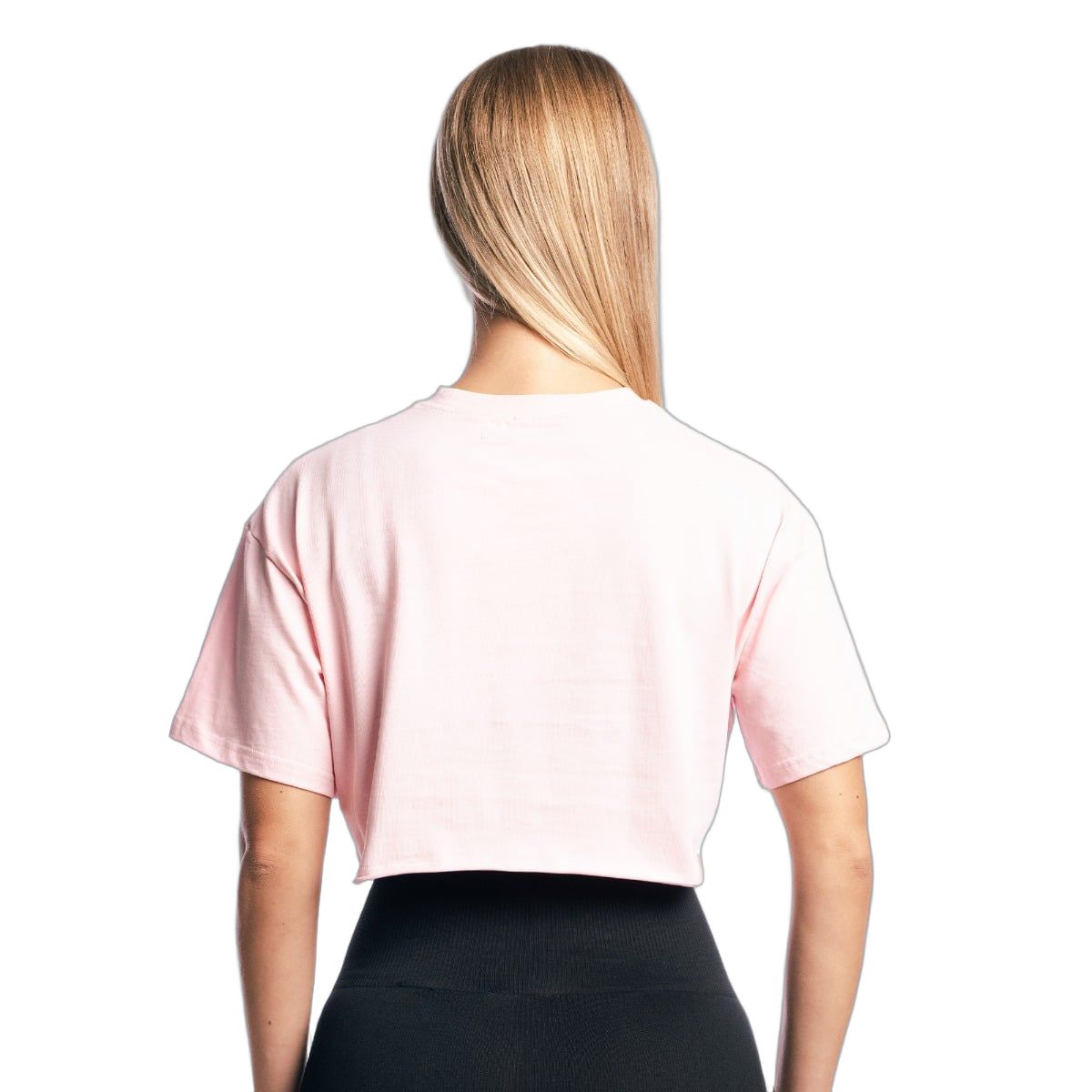 GymBeam Damen T-Shirt cropped Kurzarm mit rundem Ausschnitt Cherrybloom