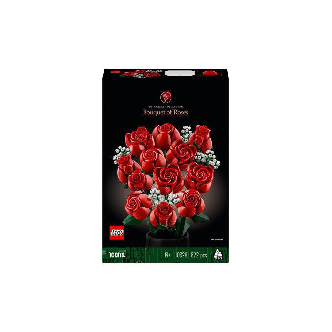 LEGO ICONS 10328 BOUQUET DI ROSE, SET FIORI FINTI PER ADULTI, DECORAZIONE CASA, IDEA REGALO PER LEI O LUI, COLLEZIONE BOTANICA - Immagine 20