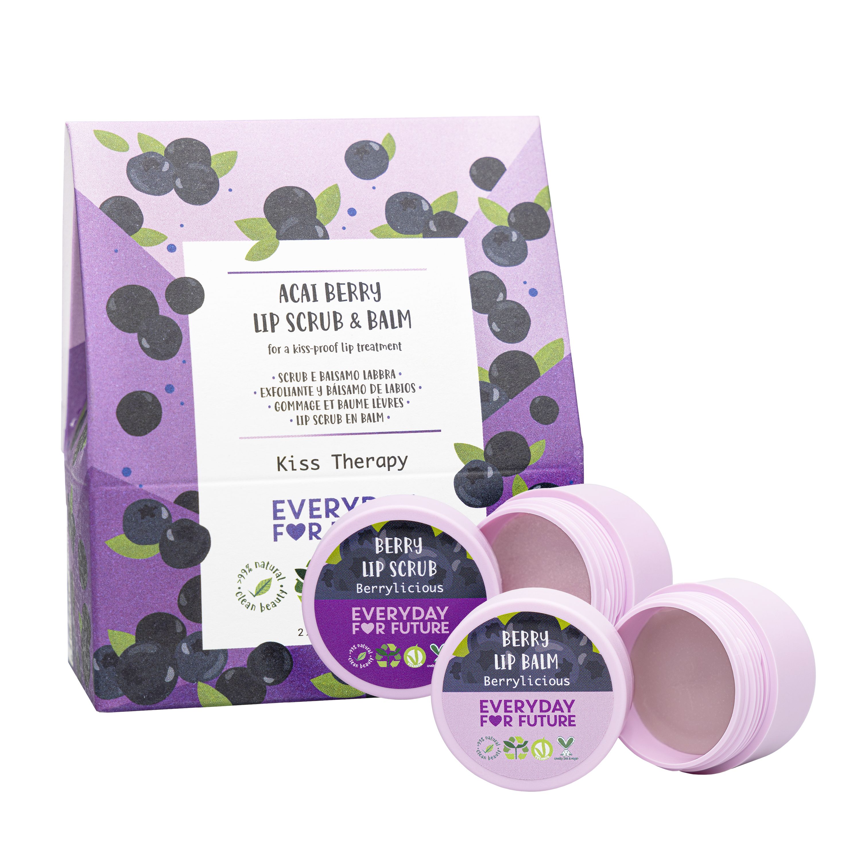 Everyday For Future - Kiss Therapy - Berrylicious Lip Scrub & Balm