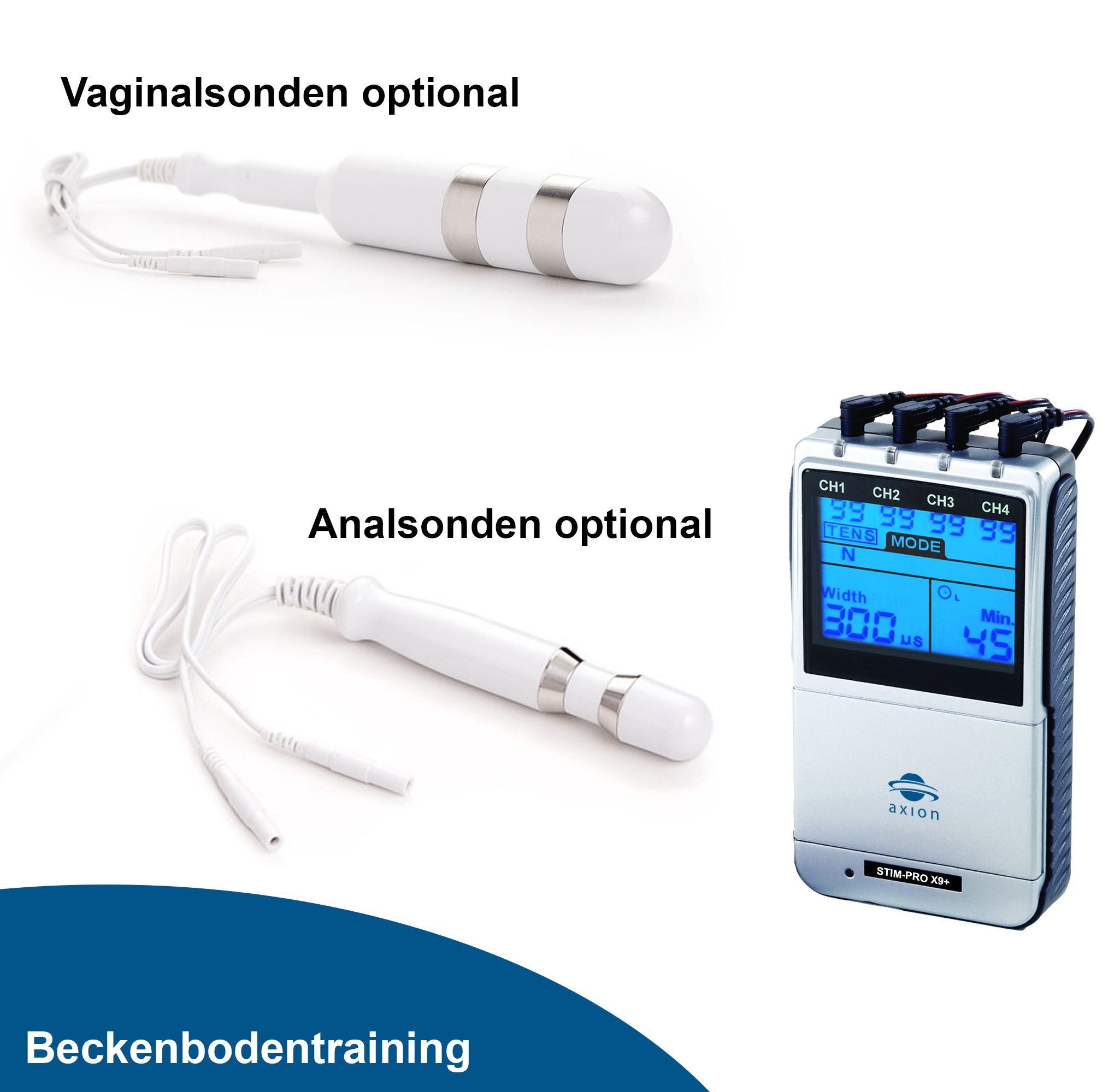 Electroestimulador Axion TENS EMS STIM-PRO X9+