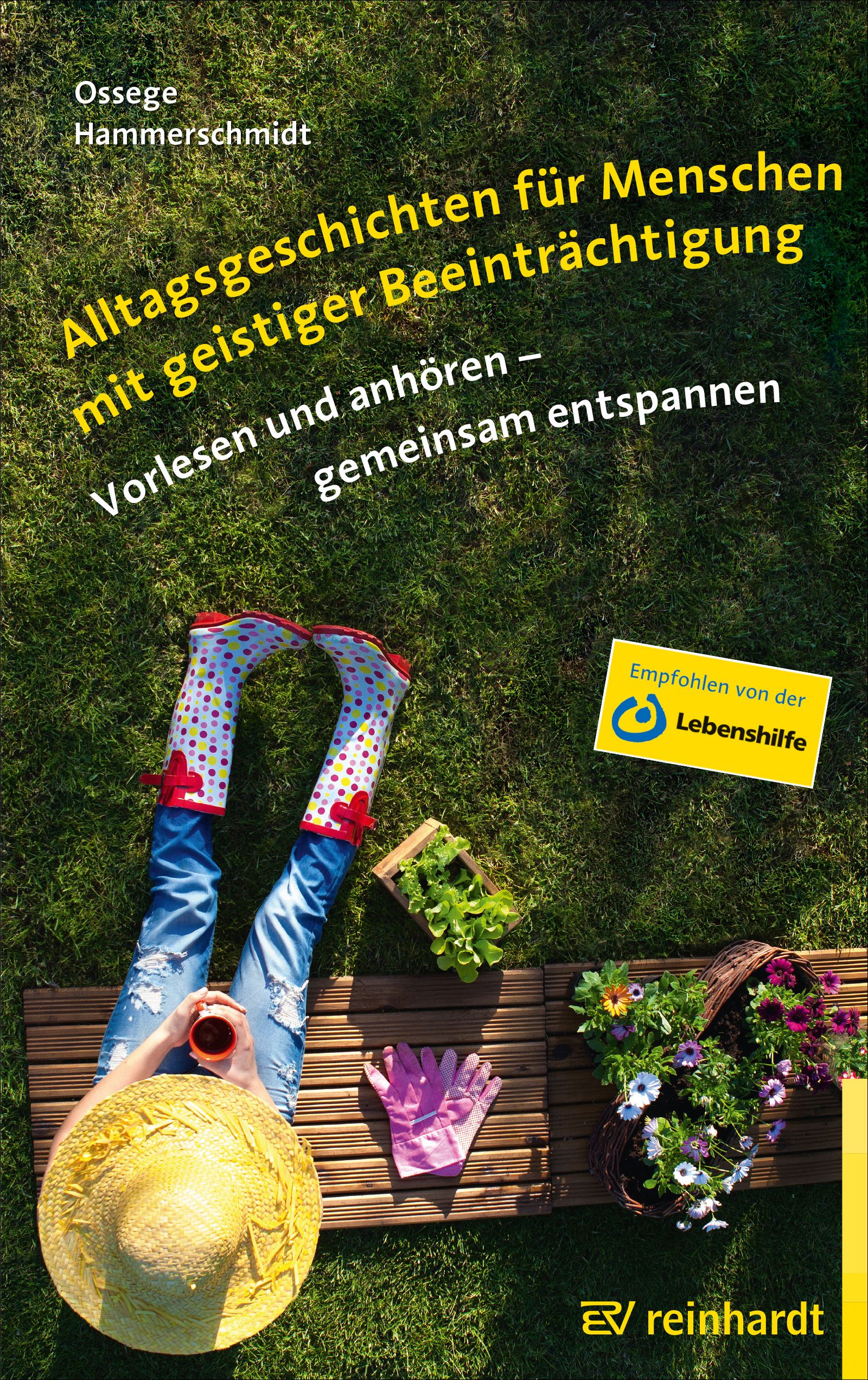 Buchcover mit Titel: Alltagsgeschichten für Menschen mit geistiger Beeinträchtigung. Empfohlen von Lebenshilfe.