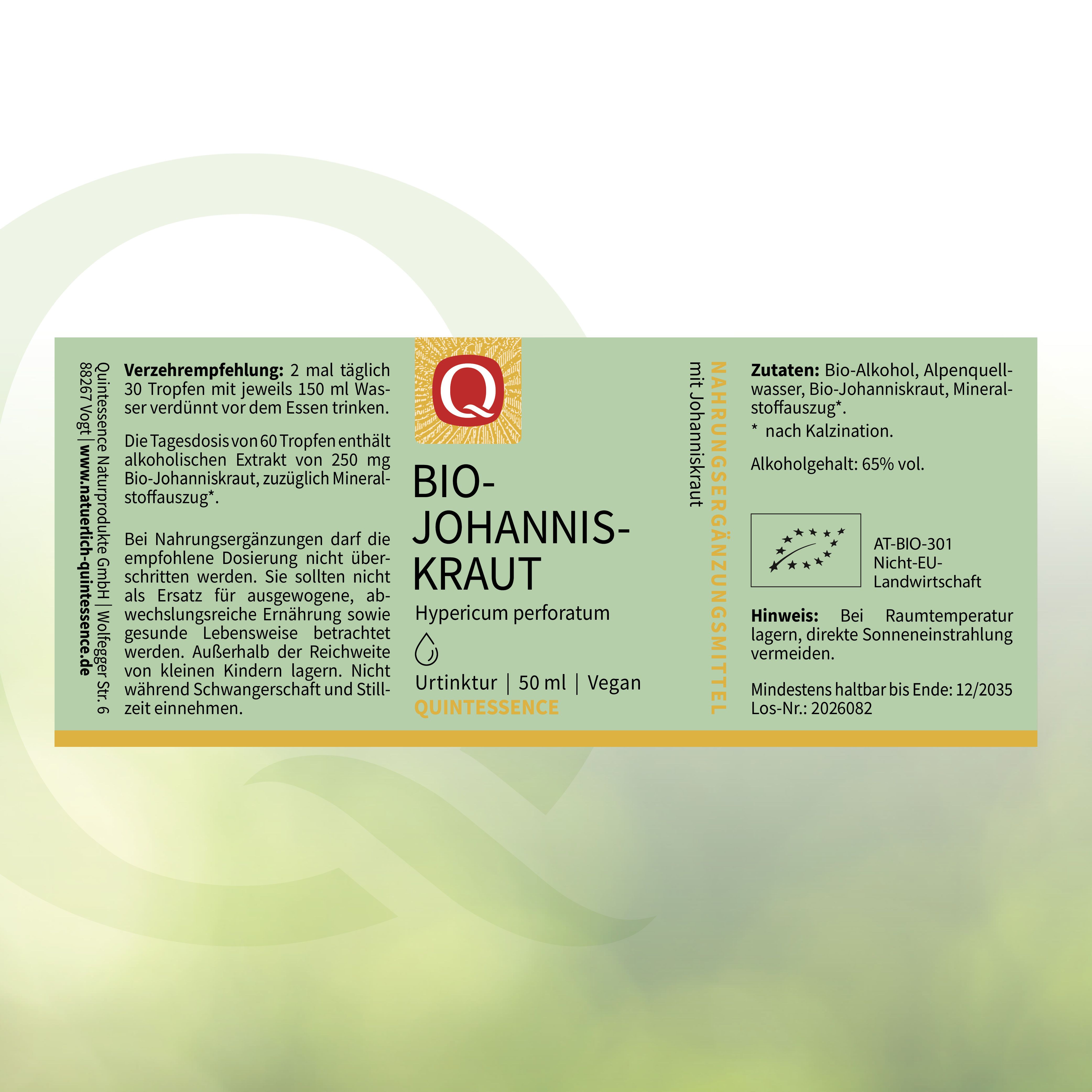 Quintessence Bio-Johanniskraut 50 ml Urtinktur