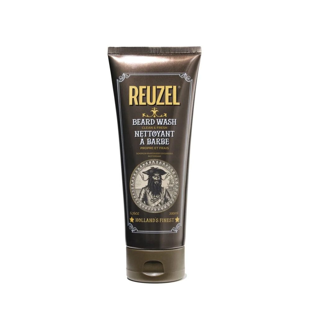 Reuzel Bartwaschmittel in brauner Tube mit Piratenabbildung. 200ml.