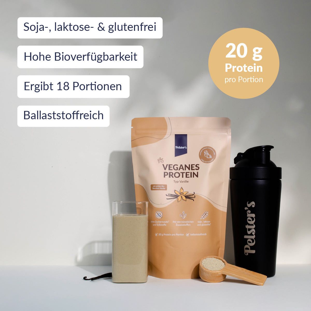 Pelster's Veganes Bio Proteinpulver Typ Vanille