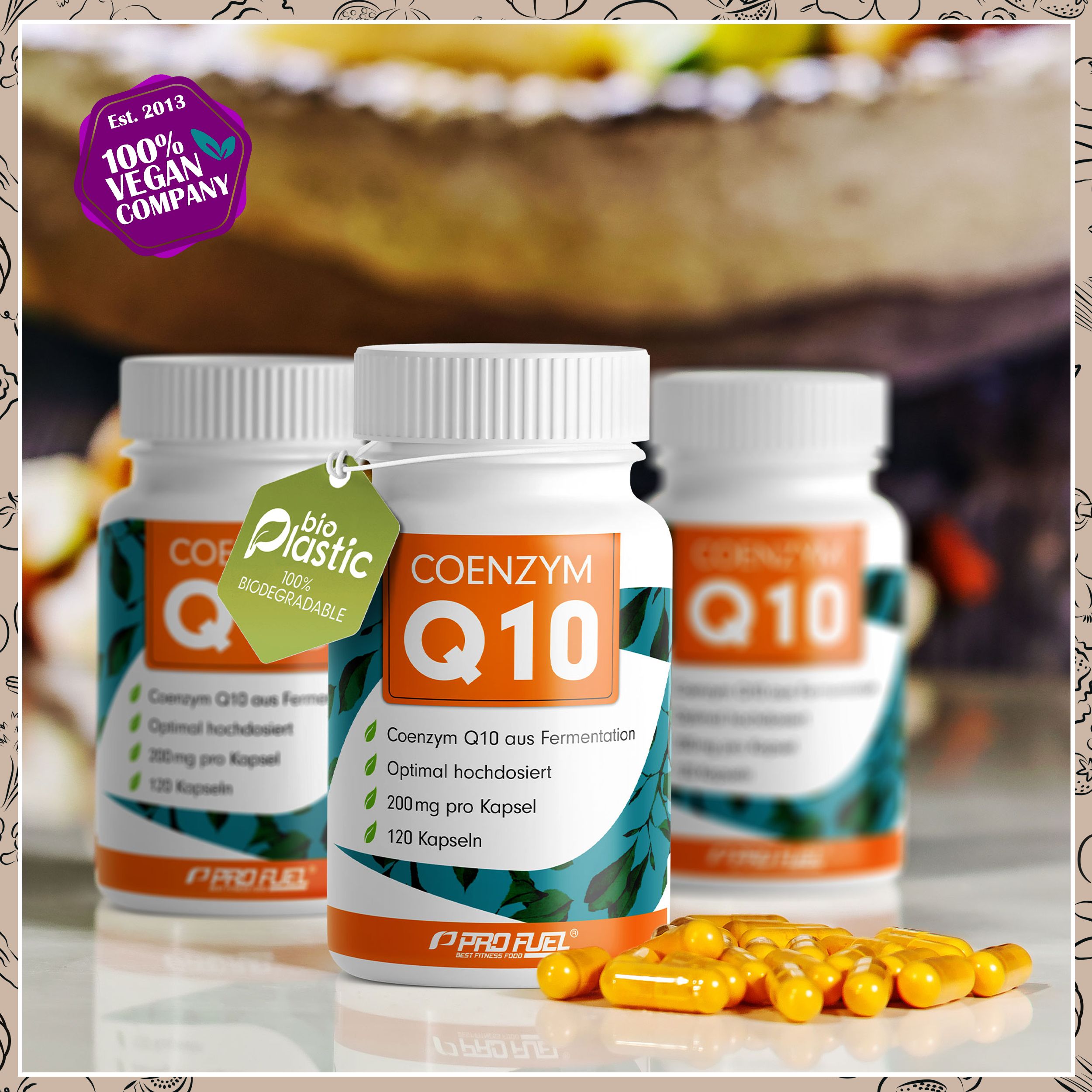 Profuel - Q10 Kapseln hochdosiert 360x mit 200mg Coenzym Q10 pro Kapsel