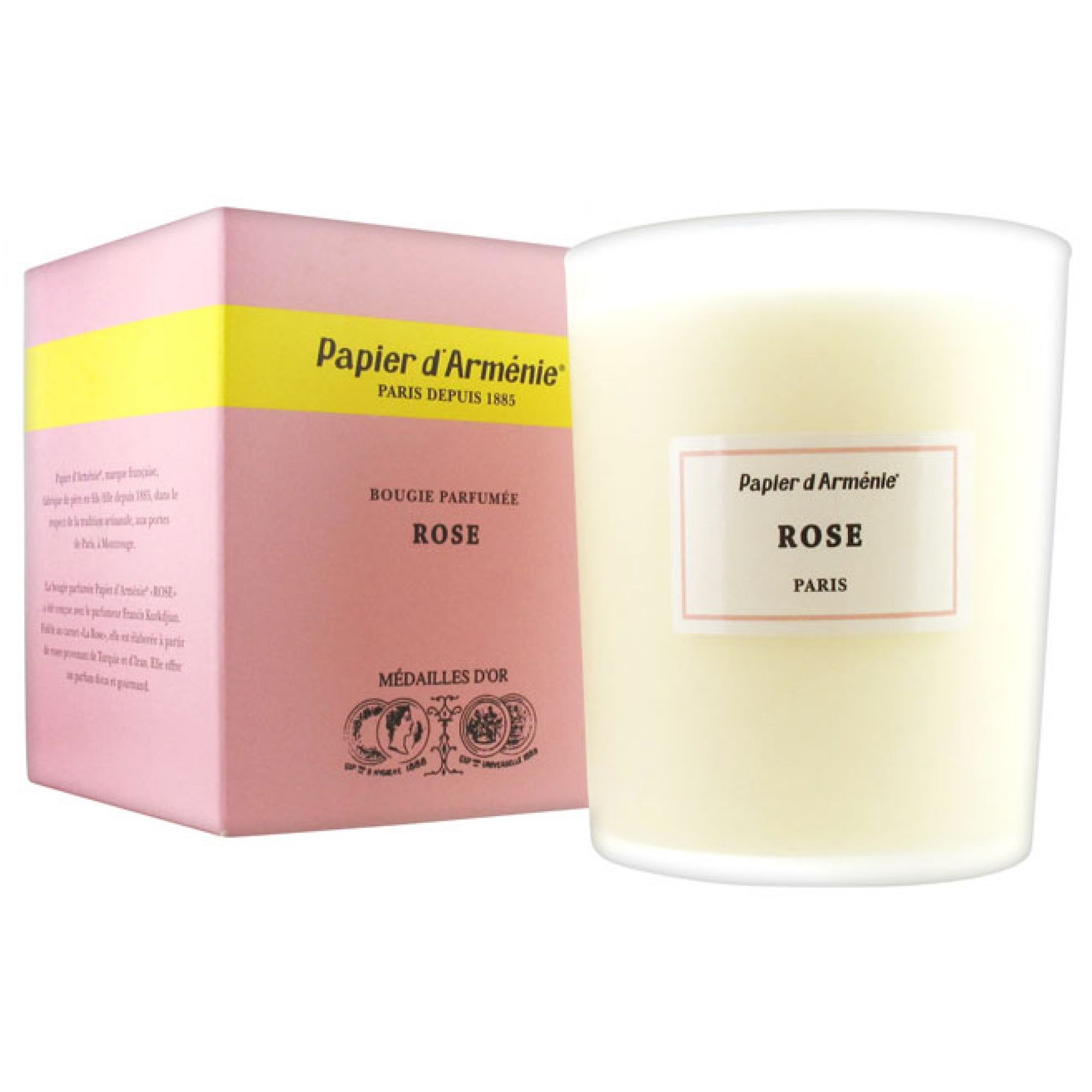 Papier d'Arménie Rose Duftkerze 10x8x8 cm