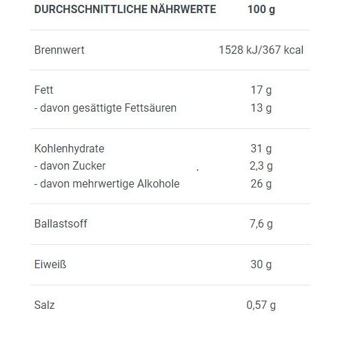 Drei BioTech Protein Bar Riegel in brauner Verpackung. Aufdruck: Protein, glutenfrei, ohne Zuckerzusatz.