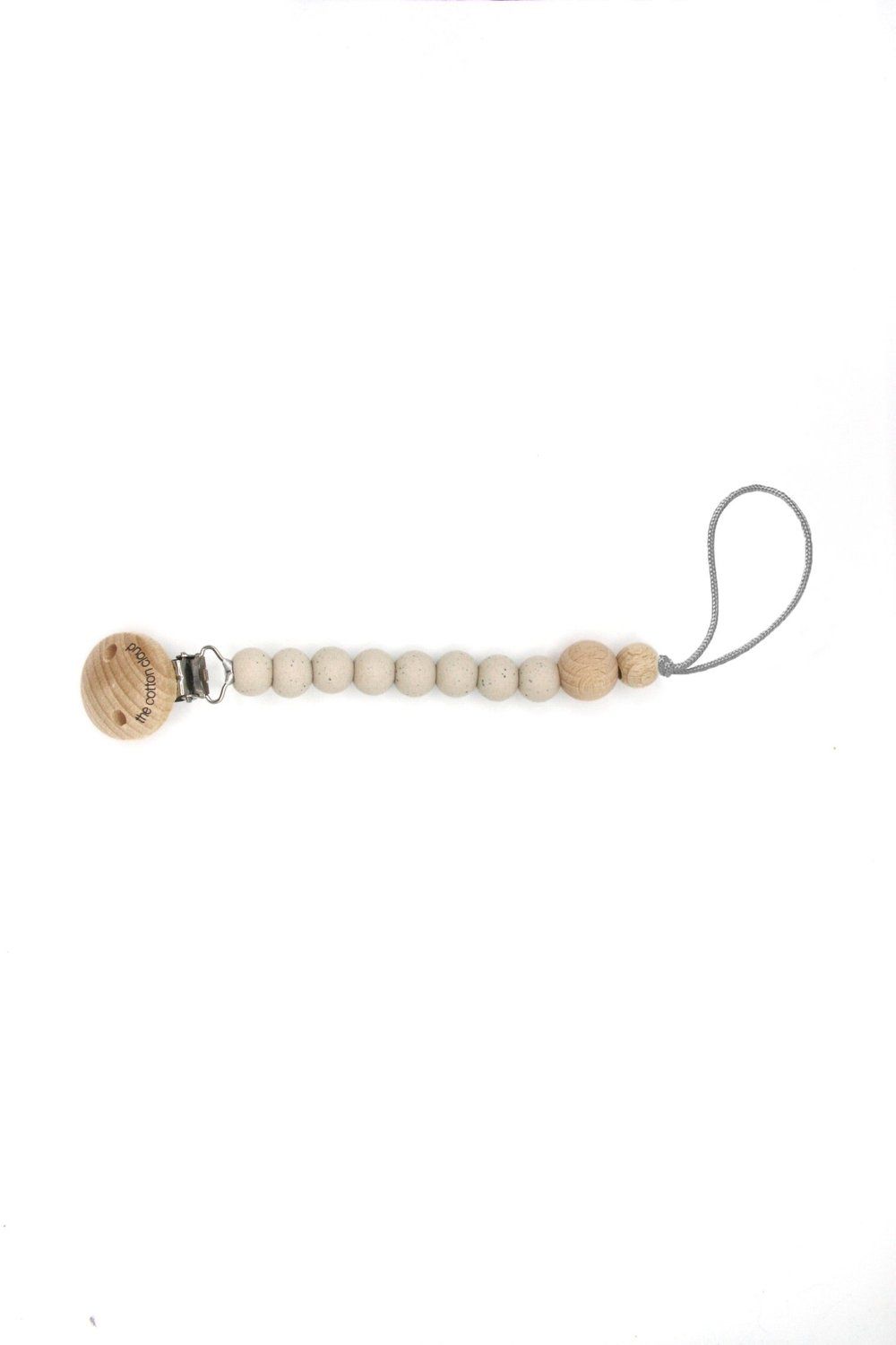 the cotton cloud Schnullerkette Round Sand