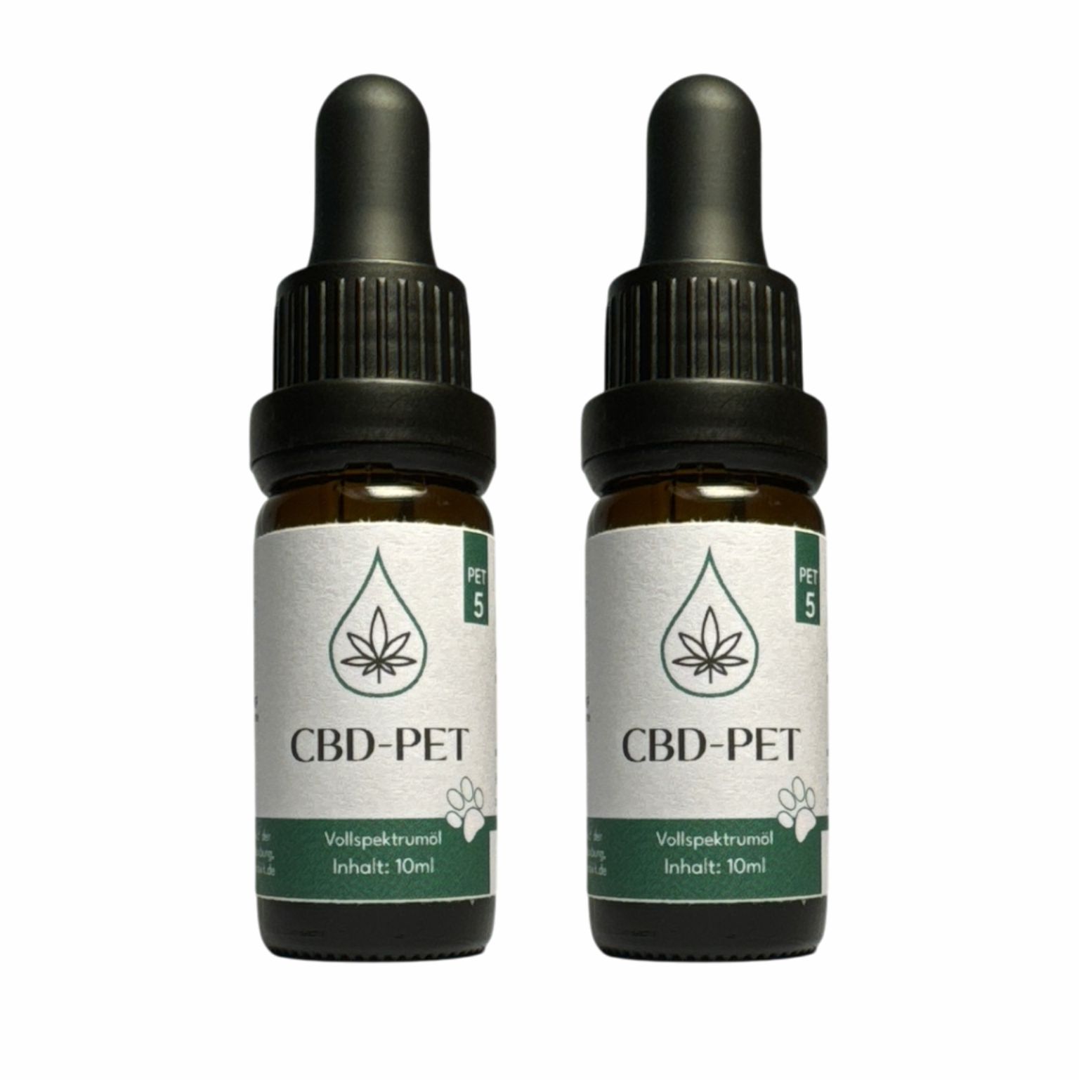 Rolvit CBD Öl für Tiere im Doppelpack mit je 5% Anteil, Laborgeprüft 20 ml Tropfen