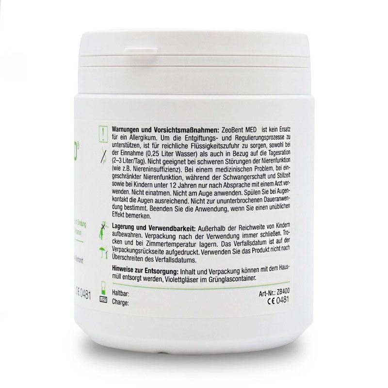 ZeoBent MED Pulver, Zeolith-Bentonit-Mischung