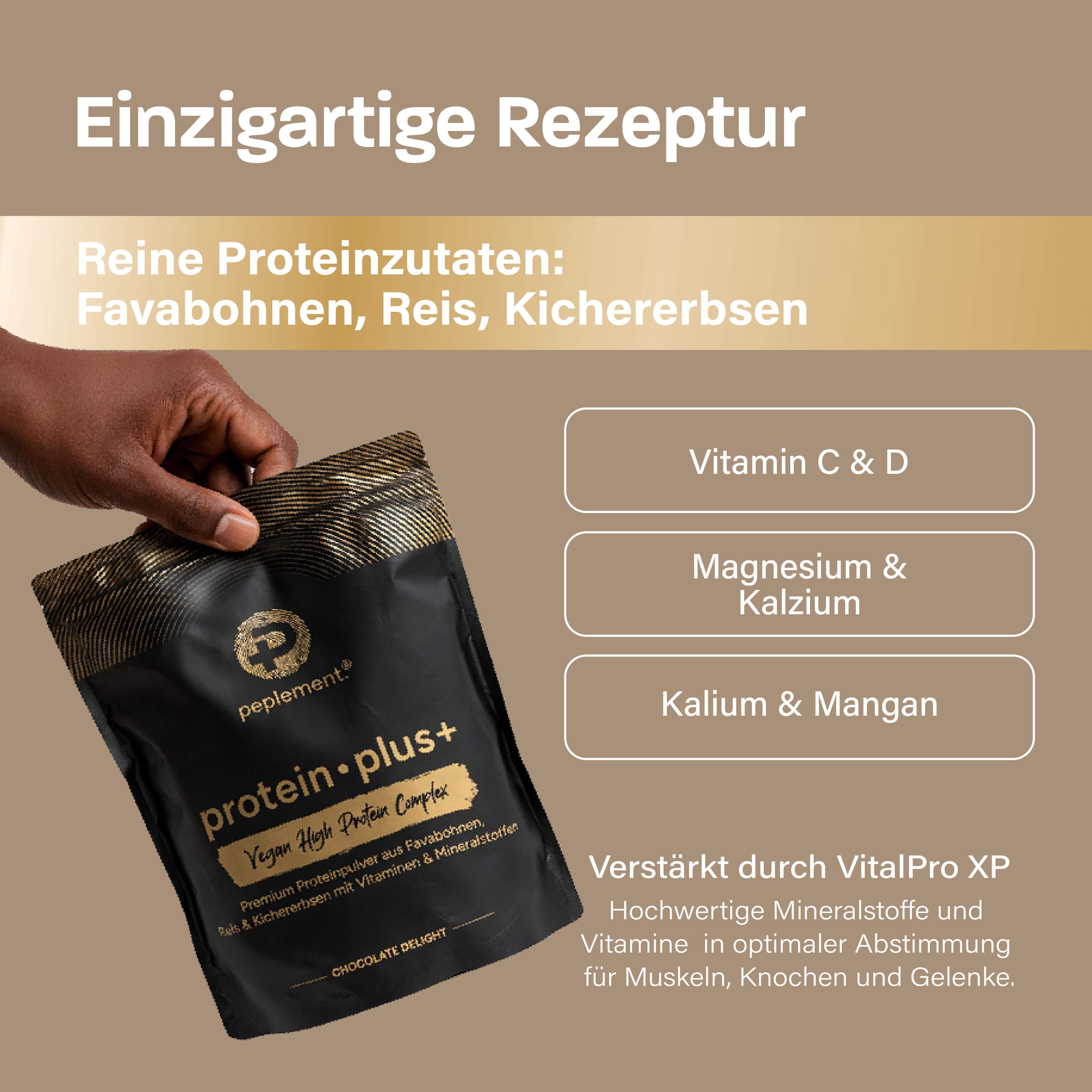 peplement Veganes Premium-Protein (Schoko Geschmack)