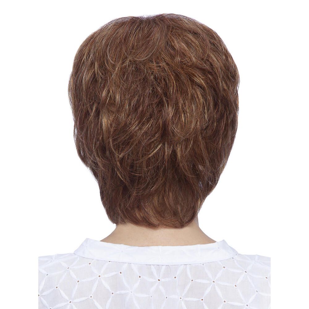 Perücke Julia von Lofty, braun-rot, kurze, gewellte Haare, Rückansicht.