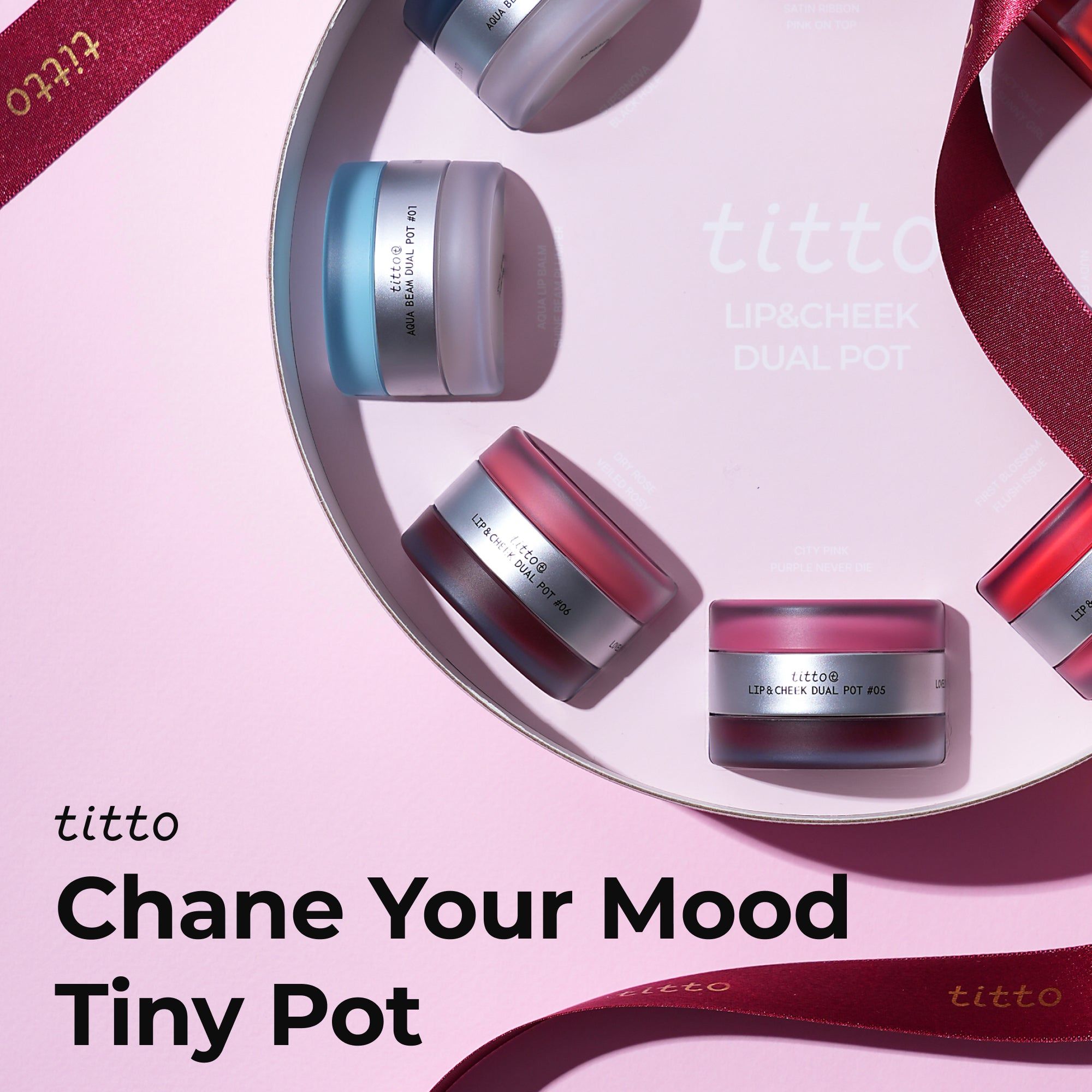 TITTO Aqua Beam Dual Pot #01 Aqua Lip Balm/Shine Beam Plumper