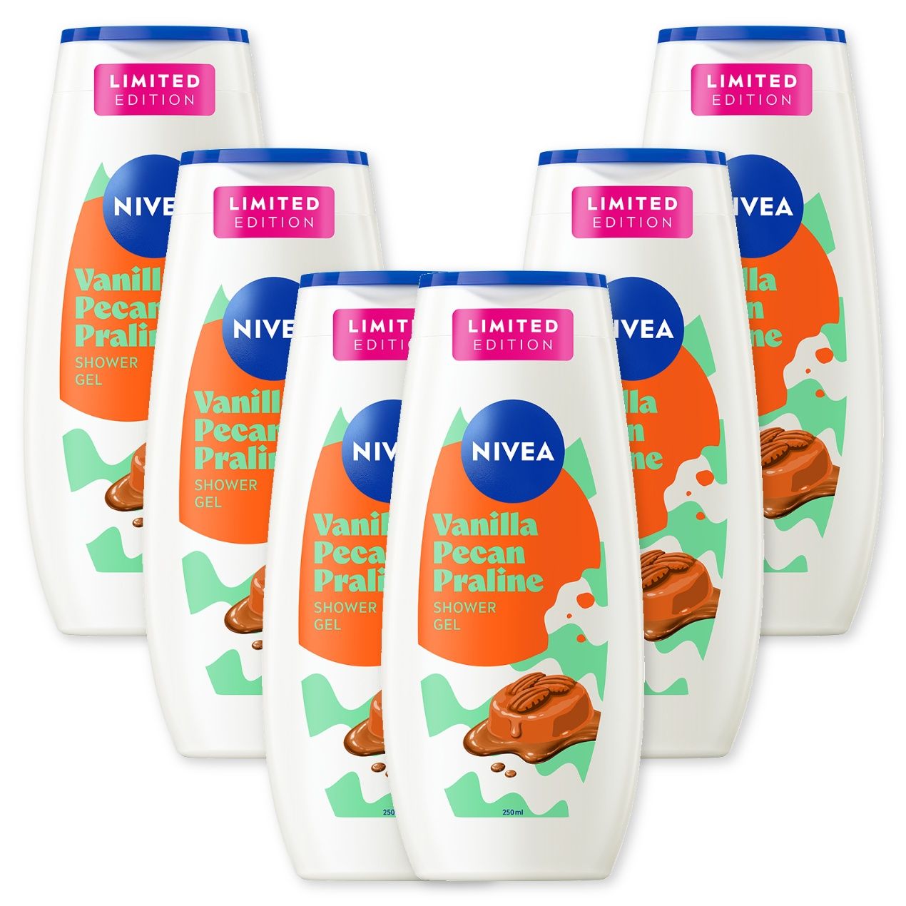 Nivea Dusche Vanilla Pecan Praline 6x250 ml Gel