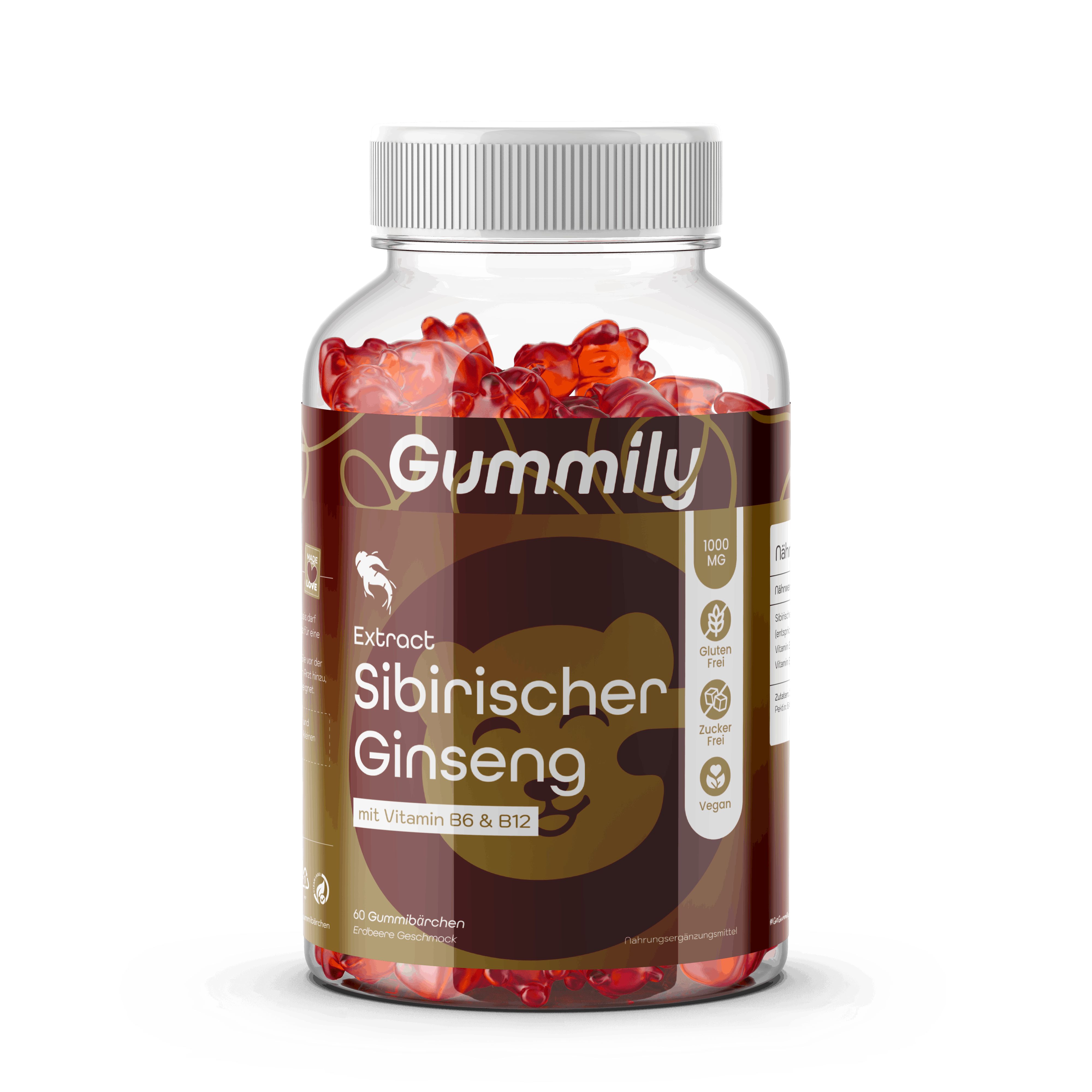 Gummily® Sibirischer Ginseng Extract Gummibärchen 60 St