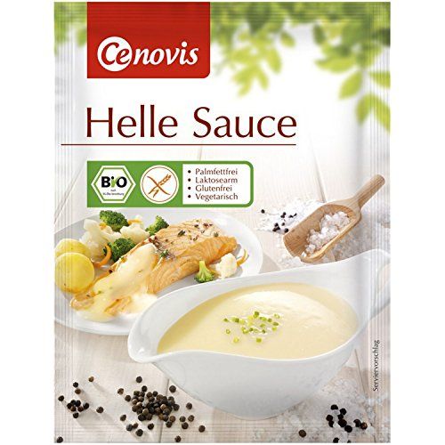 Cenovis Helle Sauce Beutel mit Hinweis auf Palmölfrei, Laktosefrei, Glutenfrei und Vegetarisch.