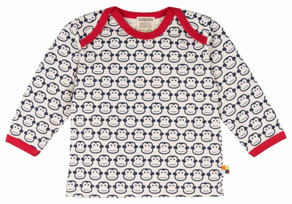 loud + proud Shirt Affe, navy