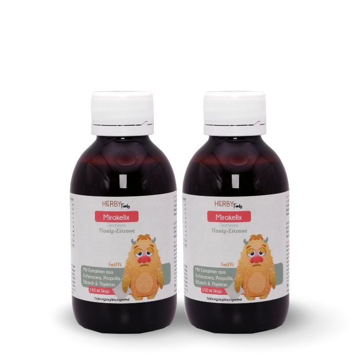 Herby Family® Mirakelix Sirup für Kinder - wohltuend in Erkältungsphasen