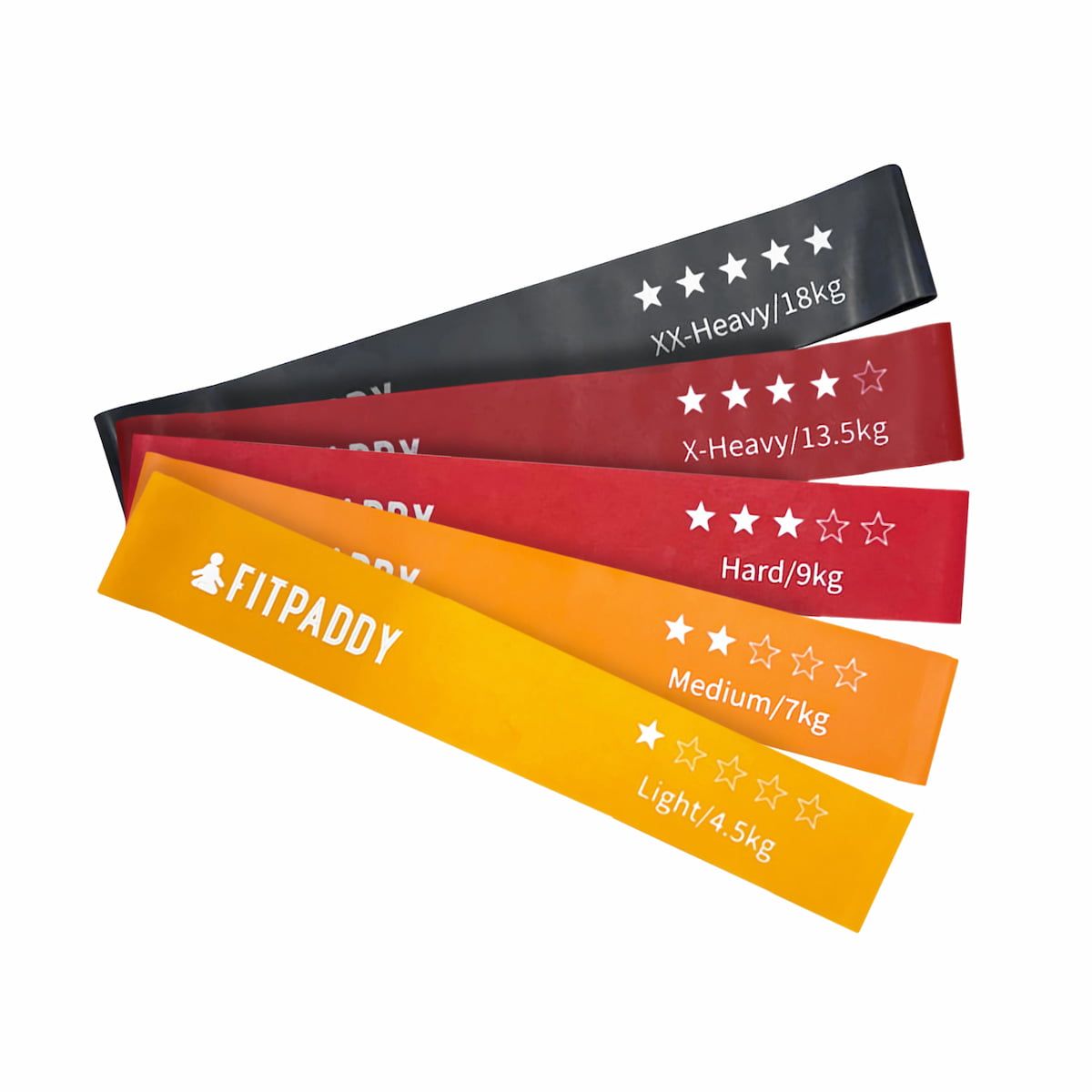 FITPADDY - Kit 5 elastici fitness
