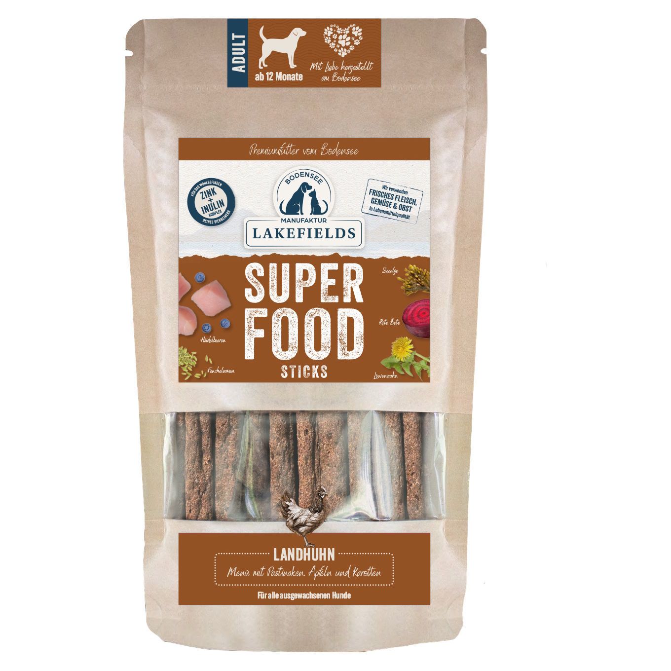 Lakefields - Superfood Premium Sticks vom Landhuhn 130 g