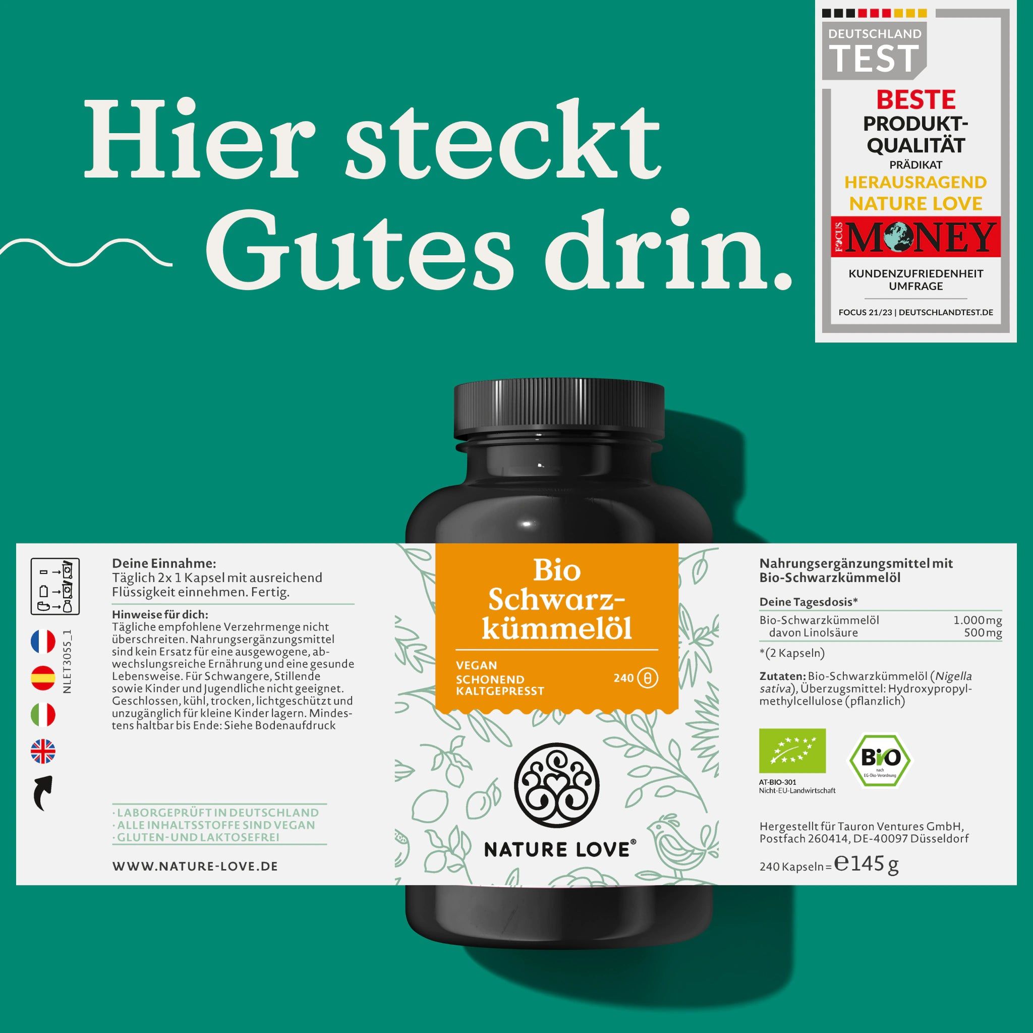 NATURE LOVE® Bio Schwarzkümmelöl