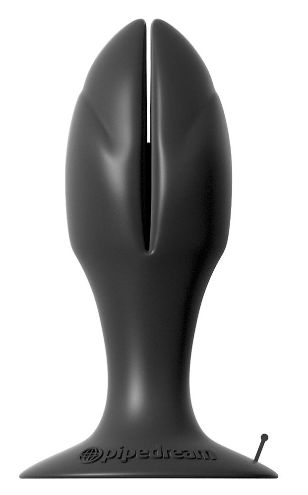 Schwarzes Wellness-Produkt. Form mit zwei Blättern. Basis mit Logo.