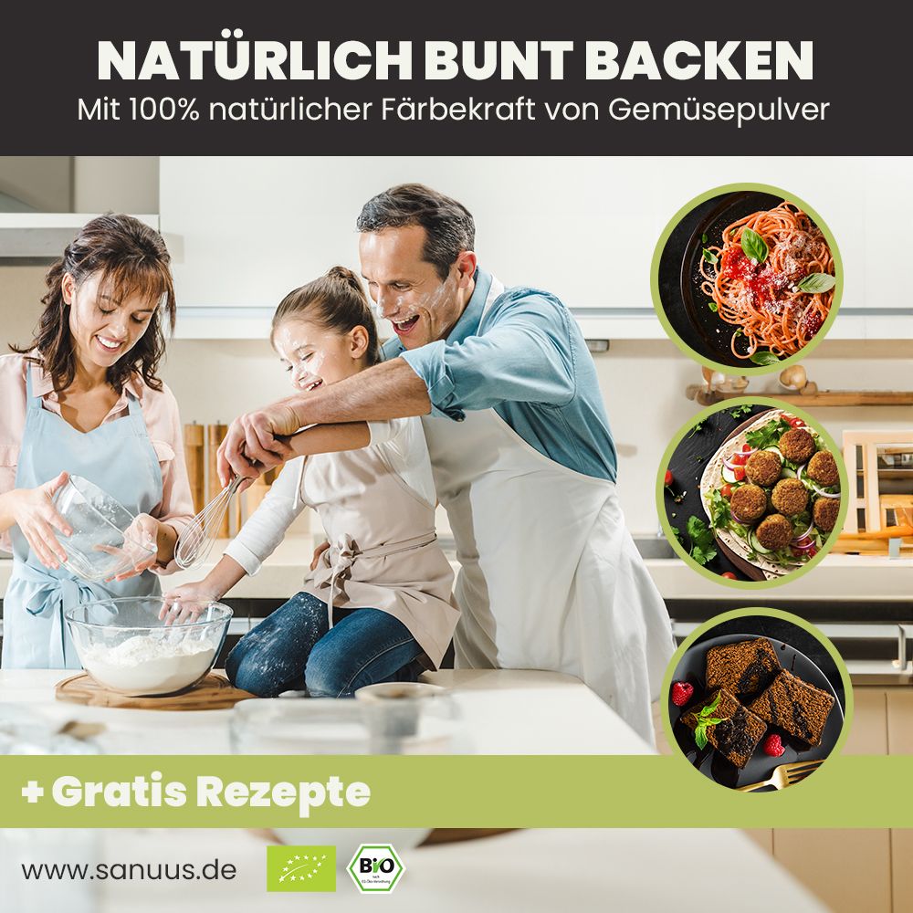 SANUUS® VegiX Bio Dinkelmehl 630 mit natürlichem Karottenpulver