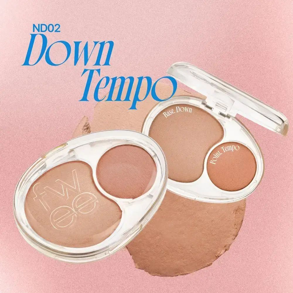 FWEE Mellow Dual Blusher ND02 Down Tempo – Zweifarbiger Rouge