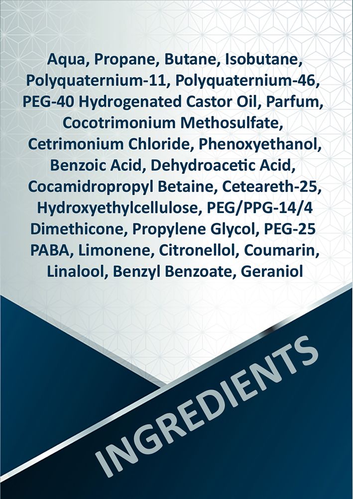 Flexible Mousse-Haarschaum | Schaumfestiger mit starkem Halt und UV-Schutz | Haarfestiger für Glanz