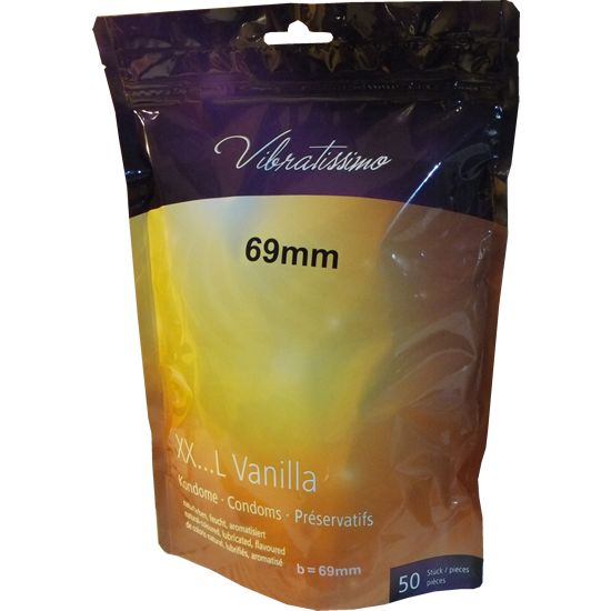 Vibratissimo *XX...L Vanilla - 69mm* extrem große Kondome mit Vanille-Aroma