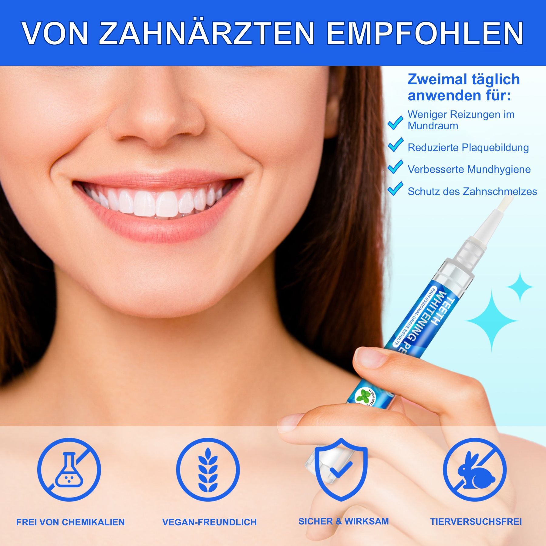 P-beauty Zahnaufhellung Zahnweiß Stift für Weiße Zähne
