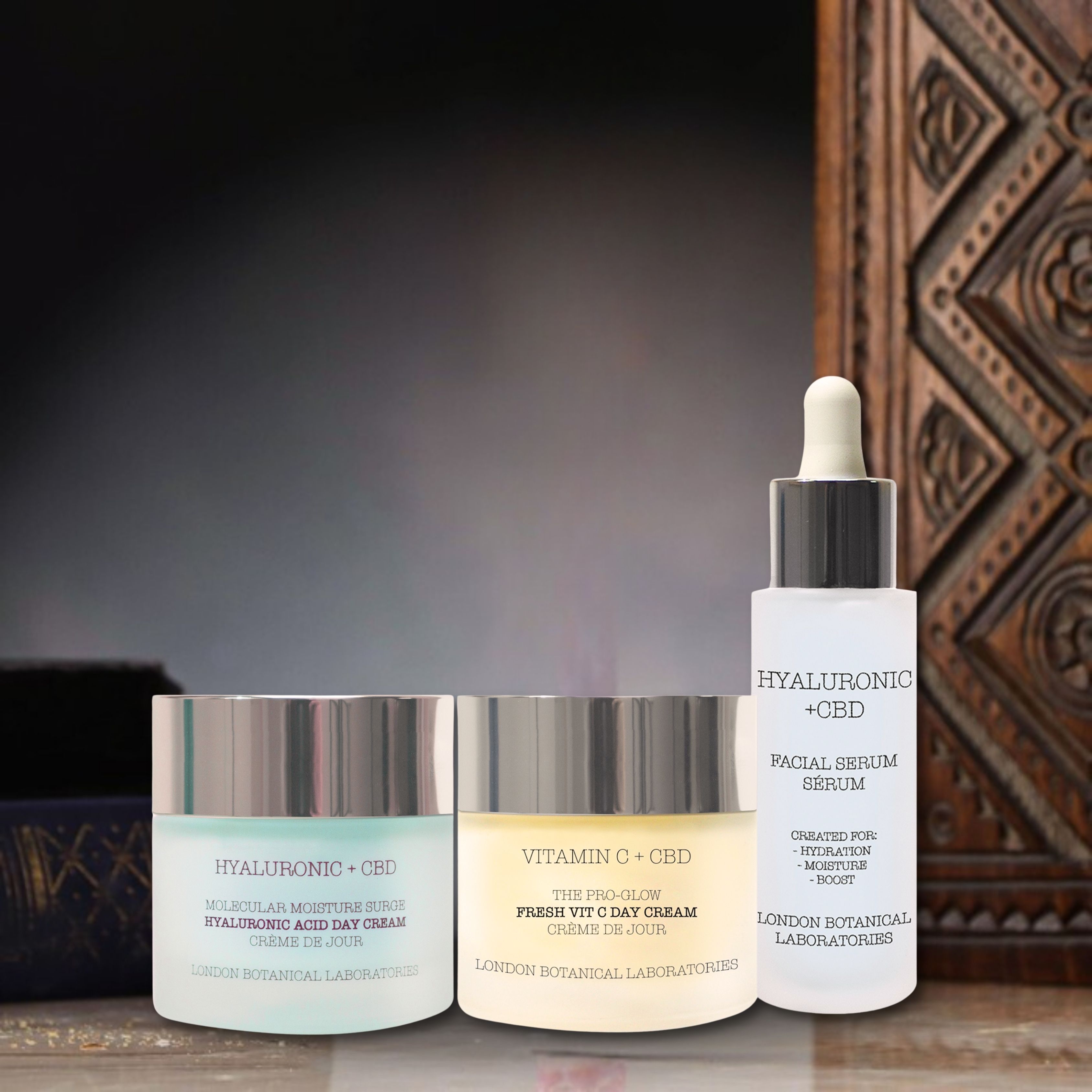 London botanical loboratories Hyaluron + CBD Gesichtspflege Set