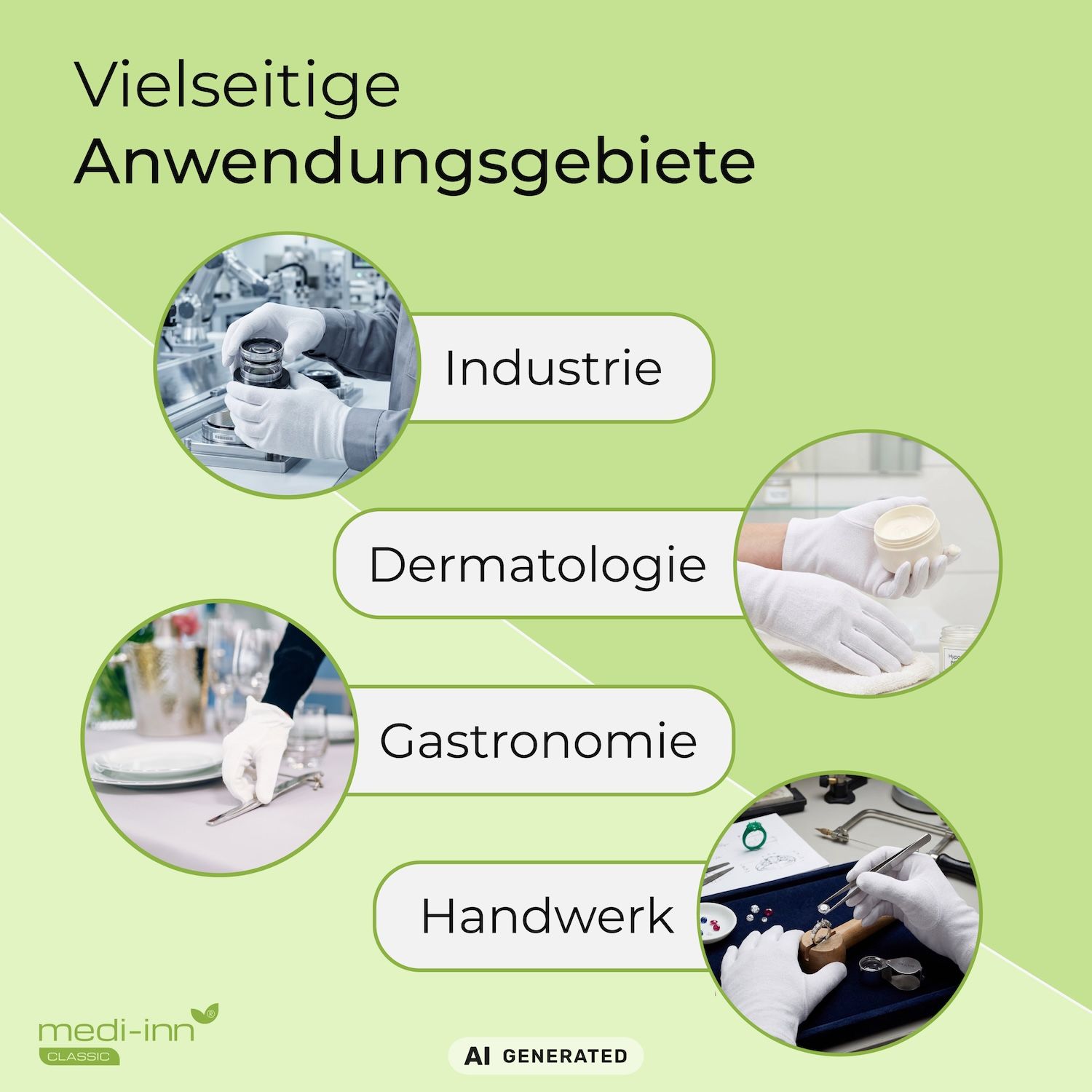 Medi-Inn Baumwollhandschuhe Trikot reinweiss atmungsaktiv