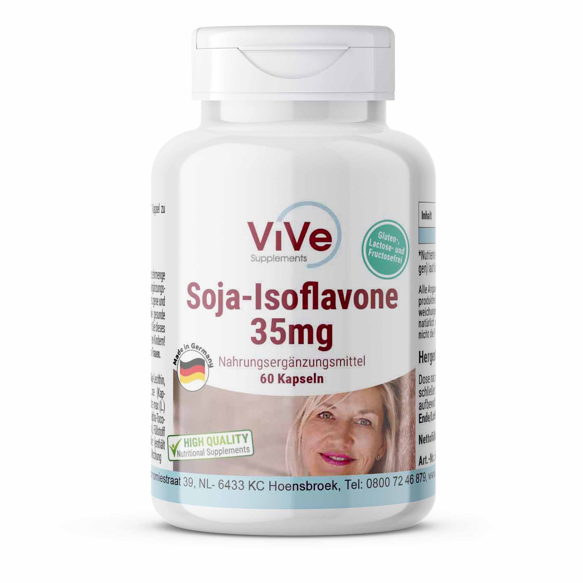 Vive Supplements | Soja-Isoflavone 35mg - Schluckfreundlich 60 St