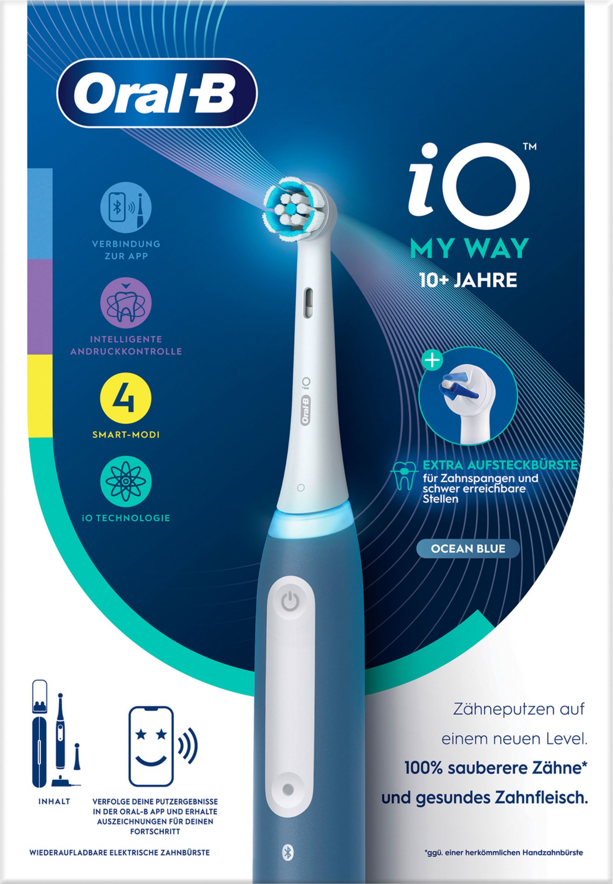 Oral-B iO My Way Teens Elektrische Zahnbürste/Electric Toothbrush, 4 Putzmodi MyWay