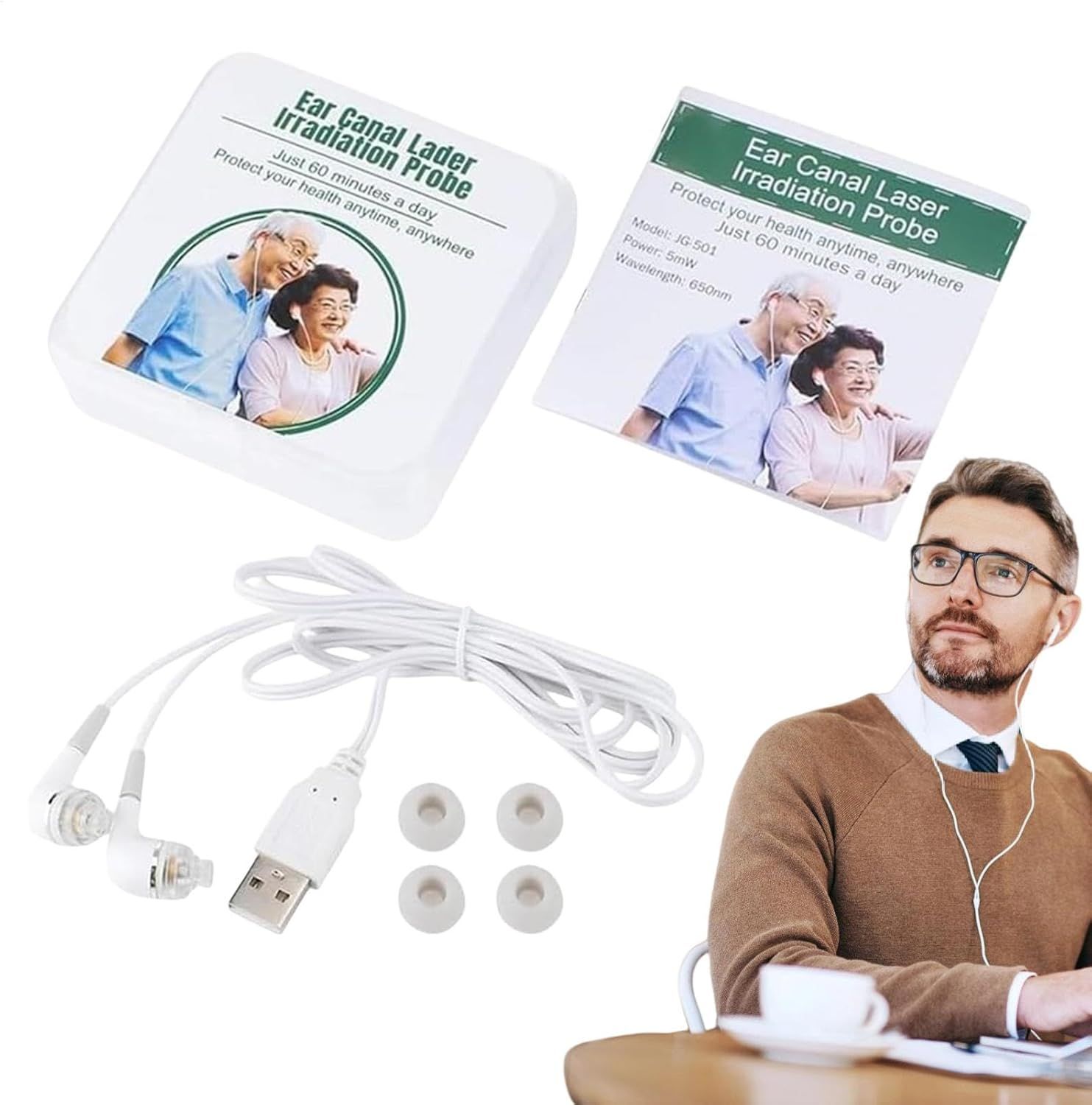 HC Tinnitus, Ohren Laser Therapie, Infrarot Ohrstecker