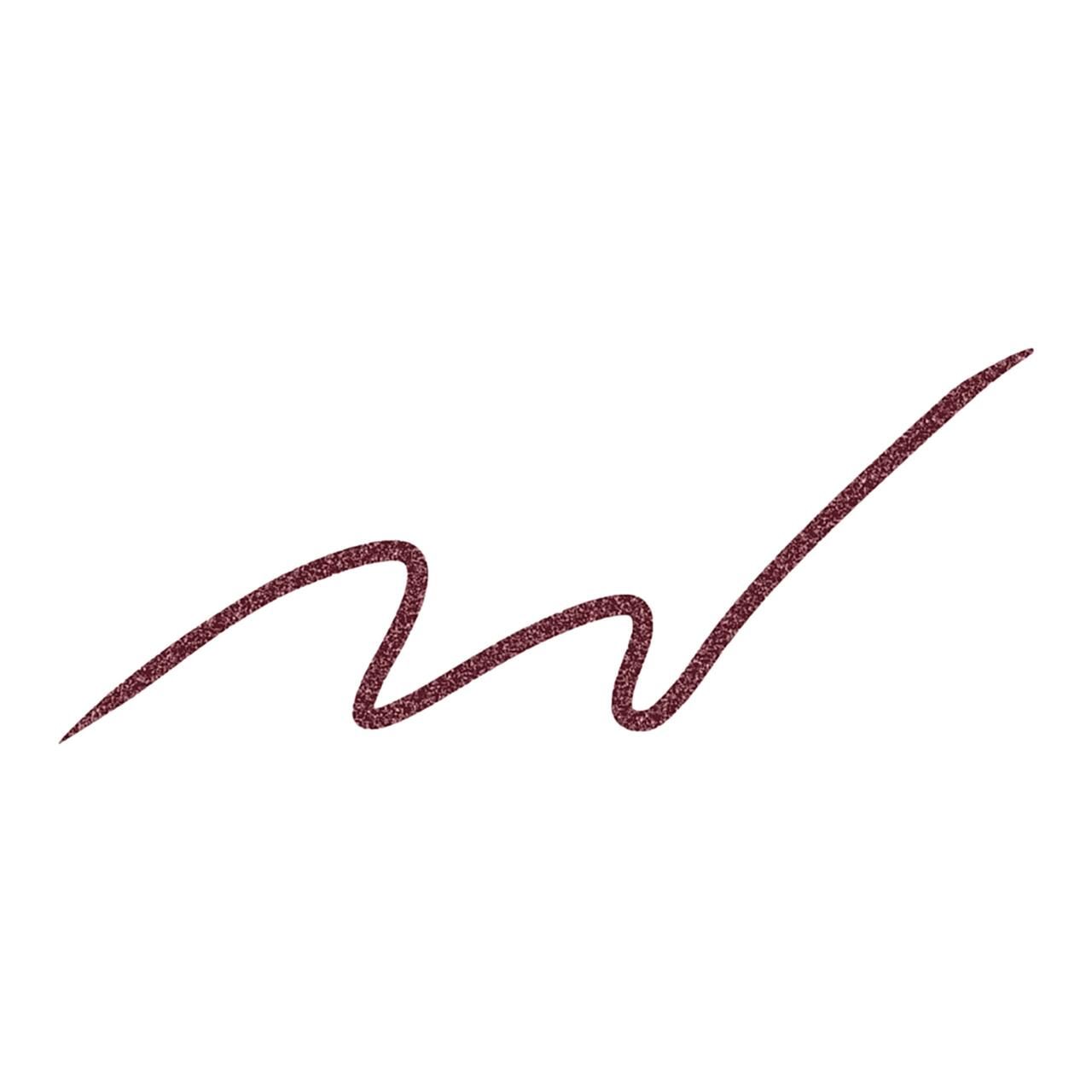 Ein einzelner Swatch des Yves Saint Laurent Unrestricted Plum Eyeliners.