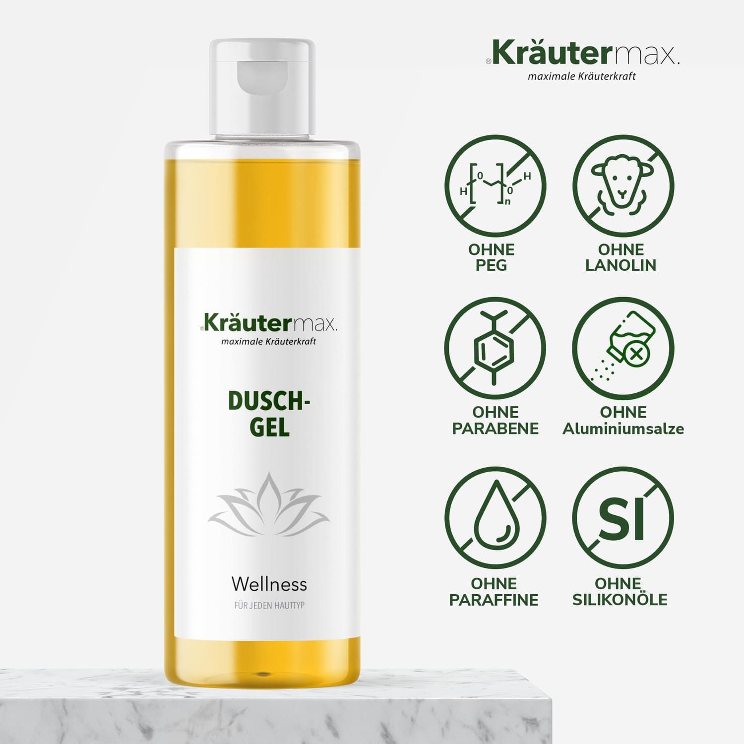 Kräutermax Duschgel Wellness mit Mandarinenöl 250 ml