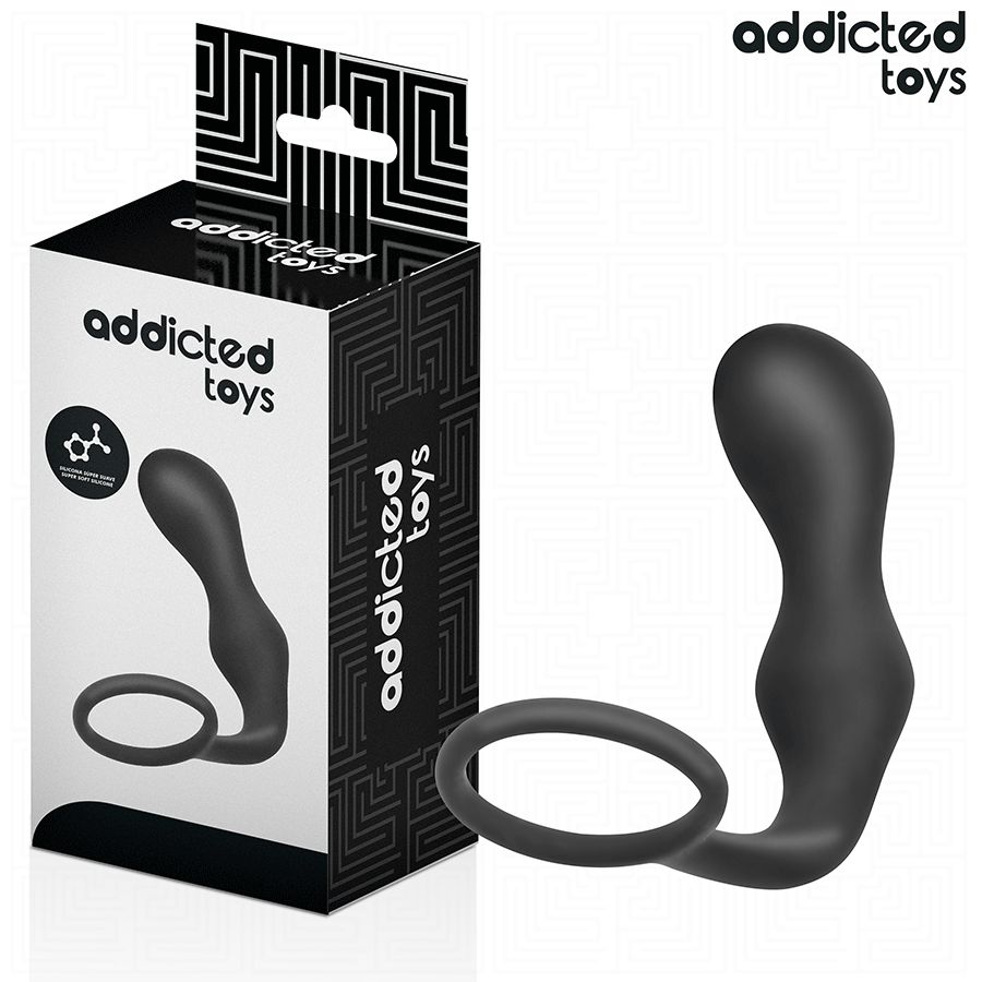 Addicted Toys - Silikon Analplug mit Hodenring