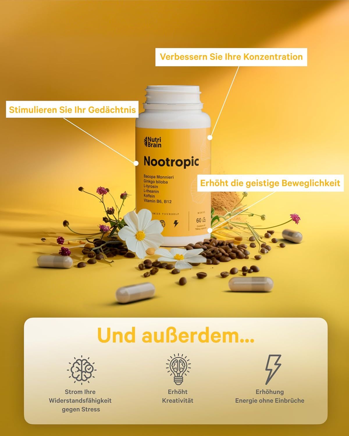 NUTRIBRAIN  Nootropic Brain Booster  Kapsel