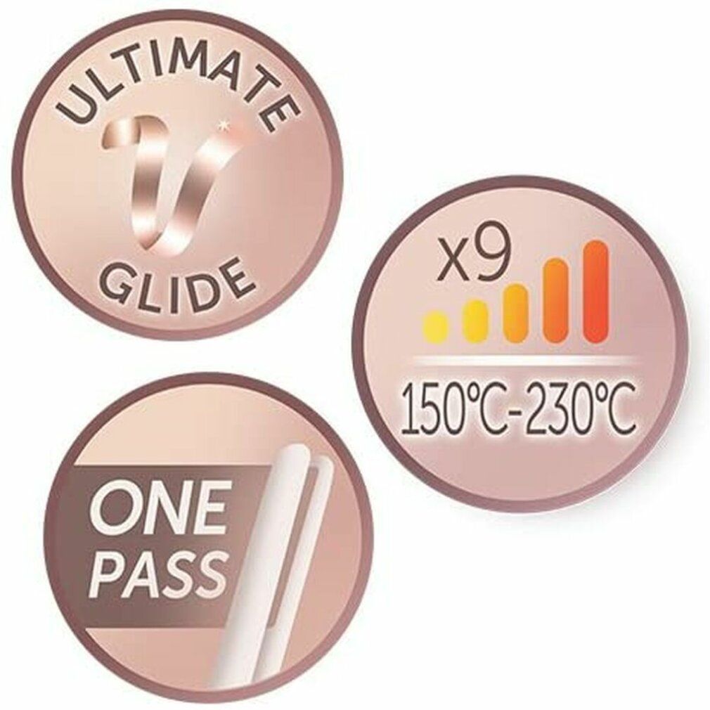 Kreisförmige Logos. Ultimate Glide, One Pass, 150°C-230°C. Verschiedene Farben.