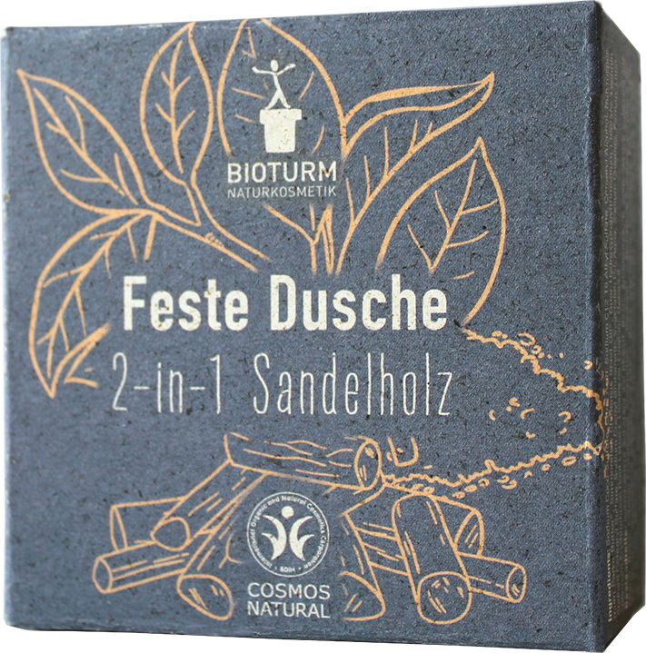 Bioturm Naturkosmetik Feste Dusche 2-in-1 Sandelholz 100 g