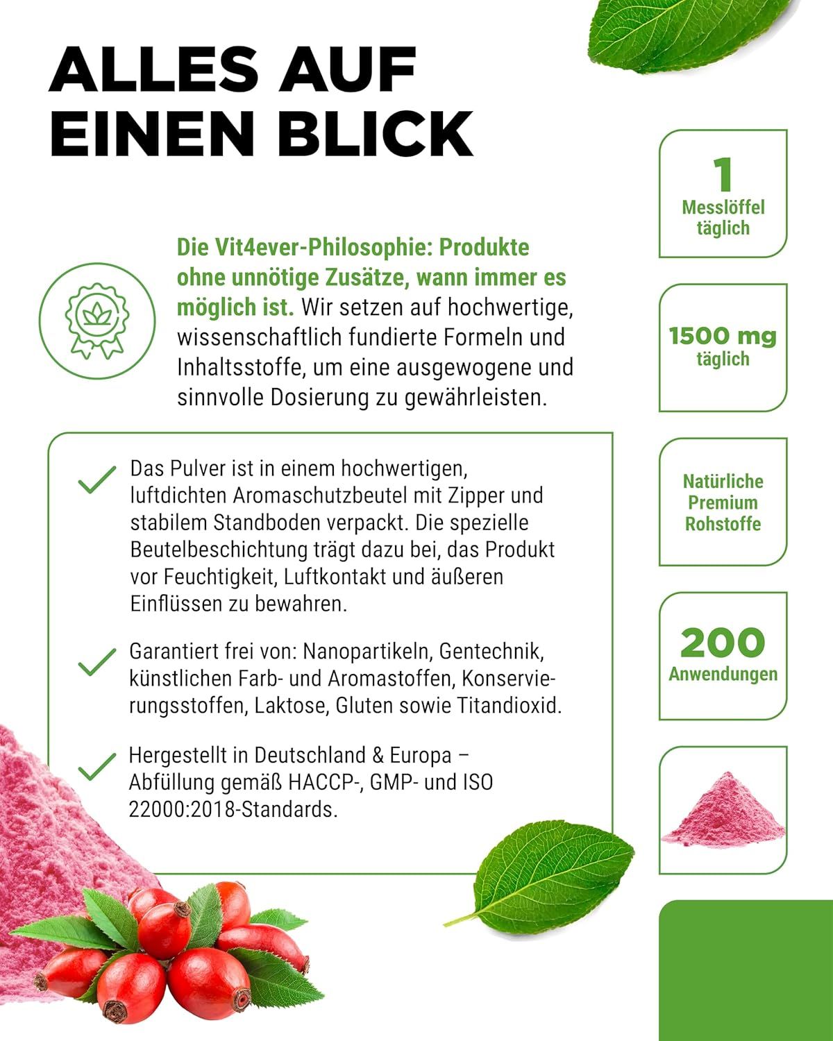 Acerola Hagebutten Pulver